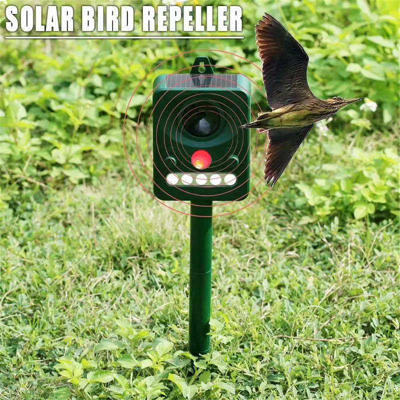 Multi-Function Solar Bird Repeller Infrared Frequency Cat Dog Snake Sensor Animal Driver with Battery for Garden
Multi-Function Solar Bird Repeller Infrared Frequency Cat Dog Snake Sensor Animal Driver with Battery for Garden