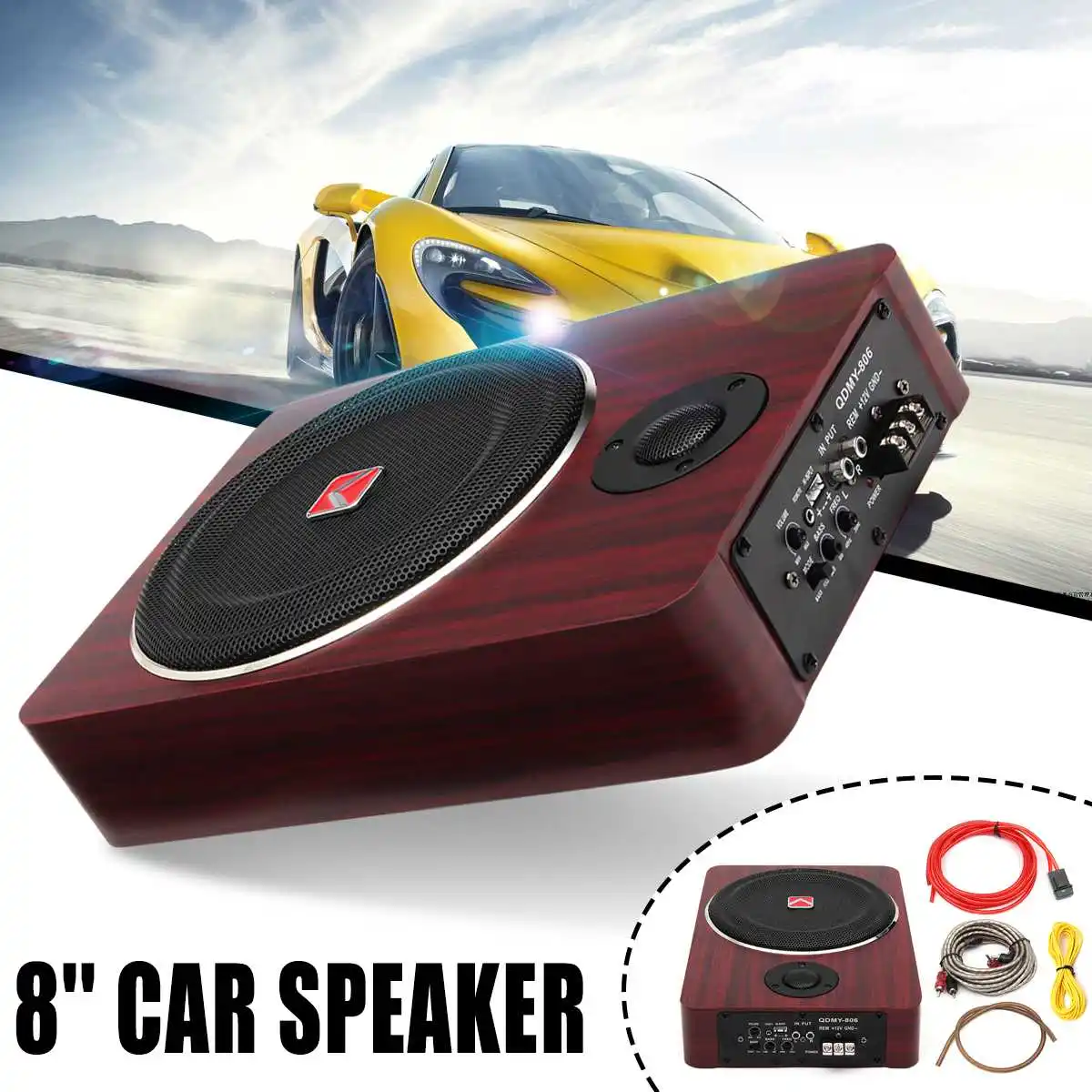 12V 8 inch 600W Wood Car Amplifier Subwoofers Speaker Under Seat Auto Truck Audio Stereo Active Power HIFI Speakers Under Seat
12V 8 inch 600W Wood Car Amplifier Subwoofers Speaker Under Seat Auto Truck Audio Stereo Active Power HIFI Speakers Under Seat