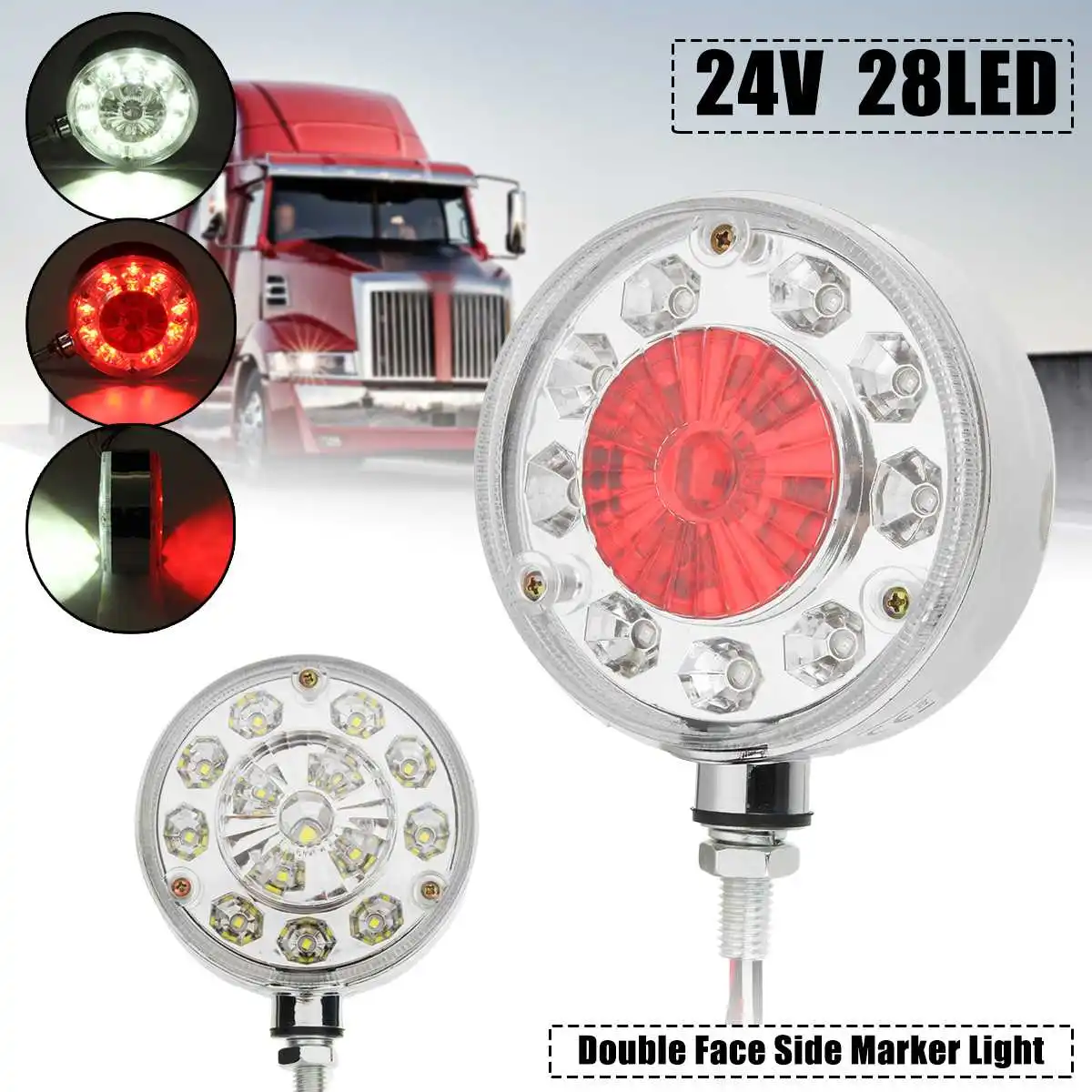 2pcs 24V Double Face LED Stop Turn Signal Tail Lights Lamp Side Marker Light For Trucks Cars Trailers Lorry Tractors Buses Boat
2pcs 24V Double Face LED Stop Turn Signal Tail Lights Lamp Side Marker Light For Trucks Cars Trailers Lorry Tractors Buses Boat