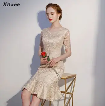 Short Dresses Sleeveless Chiffon Lace Wedding Party Dress Formal Gowns Vestidos 2018 hot plus size Xnxee
Short Dresses Sleeveless Chiffon Lace Wedding Party Dress Formal Gowns Vestidos 2018 hot plus size Xnxee