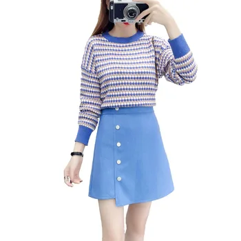 2018 fall and winter knit suit skirt pullovers sweater & skirts thicken warm top outfit women knitwear two piece clothing set
2018 fall and winter knit suit skirt pullovers sweater & skirts thicken warm top outfit women knitwear two piece clothing set