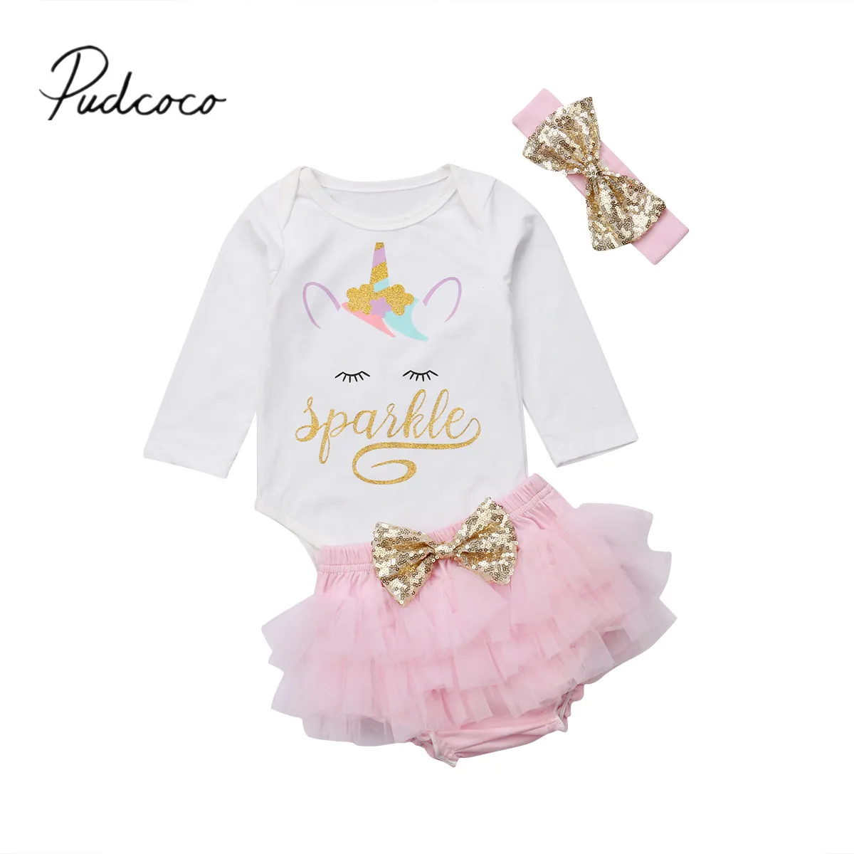 2018 Brand New Newborn Infant Baby Girl Autumn Princess Clothes 3PCS Unicorn Print White Romper Tops+Bow Lace PP Shorts+Headband
2018 Brand New Newborn Infant Baby Girl Autumn Princess Clothes 3PCS Unicorn Print White Romper Tops+Bow Lace PP Shorts+Headband
