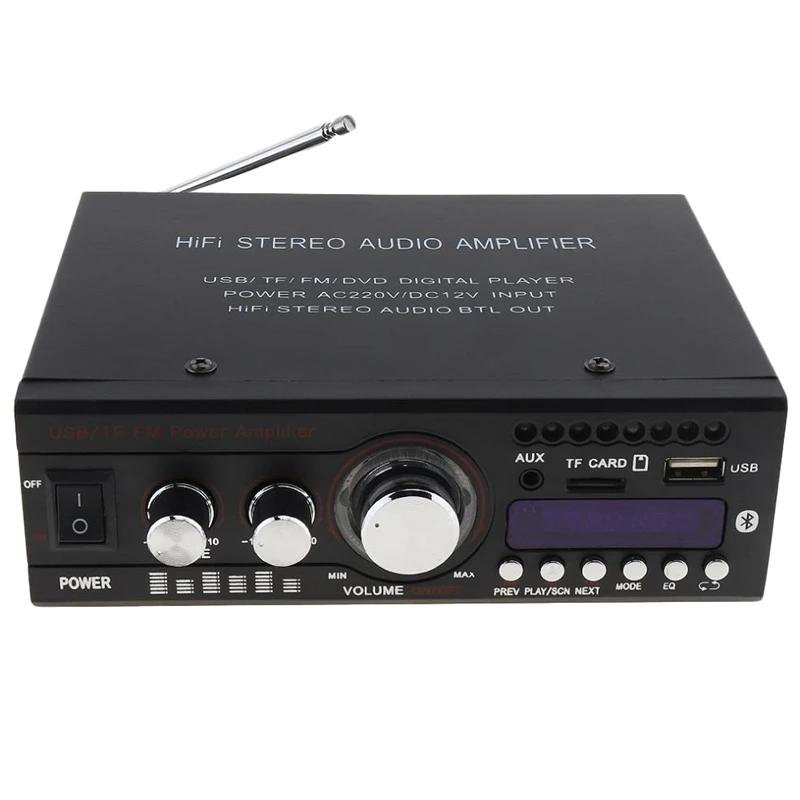 Kentiger DC12V Bluetooth 2CH Hi-Fi Car Stereo Audio Power Amplifier Digital Player Support USB / SD / FM / DVD
Kentiger DC12V Bluetooth 2CH Hi-Fi Car Stereo Audio Power Amplifier Digital Player Support USB / SD / FM / DVD
