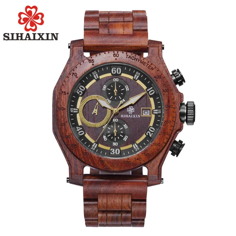 SIHAIXIN Wooden Watch Male Relogio Masculino Luxury Stylish Chronograph Military Quartz Waterproof Business Clock New Arrival
SIHAIXIN Wooden Watch Male Relogio Masculino Luxury Stylish Chronograph Military Quartz Waterproof Business Clock New Arrival
