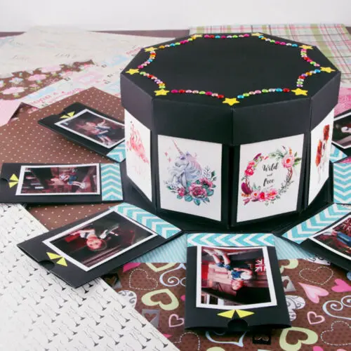 New Handmade Photo Album DIY Scrapbook Box For Valentine's Surprise Wedding Gift
New Handmade Photo Album DIY Scrapbook Box For Valentine's Surprise Wedding Gift