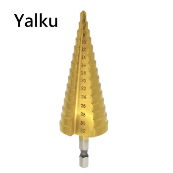 1pcs HSS Titanium Coated Step Drill Bits Drilling Power Tools for Metal High Speed Steel Wood Hole Cutter Step Cone Drill Bits
1pcs HSS Titanium Coated Step Drill Bits Drilling Power Tools for Metal High Speed Steel Wood Hole Cutter Step Cone Drill Bits