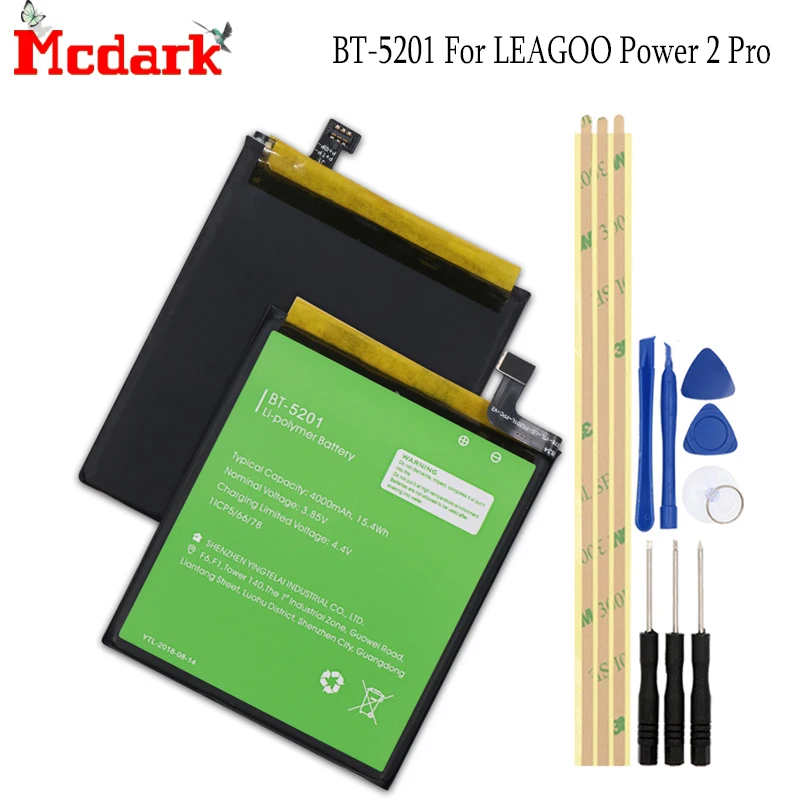 BT-5201 Battery For LEAGOO Power 2 Pro Replacement High Quality Large Capacity 4000mAh Back Up Bateria Smart Phone with Tools
BT-5201 Battery For LEAGOO Power 2 Pro Replacement High Quality Large Capacity 4000mAh Back Up Bateria Smart Phone with Tools