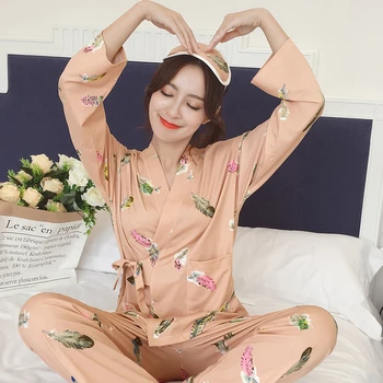 Print Pants Autumn Winter Pijamas Set Women Sleep Set Night Kimono Bathroom Women Pajama Sets Long Pant Set Robe Women Pajamas
Print Pants Autumn Winter Pijamas Set Women Sleep Set Night Kimono Bathroom Women Pajama Sets Long Pant Set Robe Women Pajamas