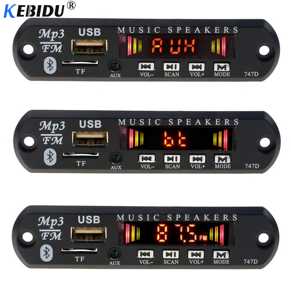 5V-12V Bluetooth MP3 Decoder Board MP3 Player Car Kit FM Radio TF USB 3.5 Mm WMA AUX Audio Receiver for Speaker Car Phone
5V-12V Bluetooth MP3 Decoder Board MP3 Player Car Kit FM Radio TF USB 3.5 Mm WMA AUX Audio Receiver for Speaker Car Phone