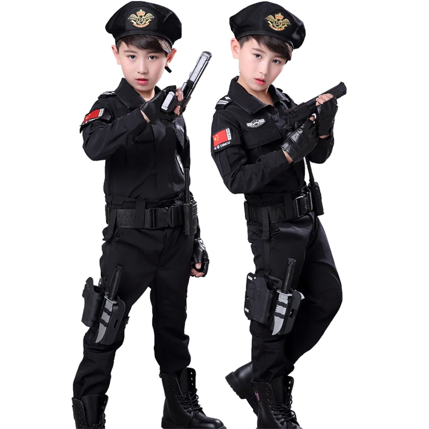 Halloween Policeman Uniforms Fancy SWAT Kids Cosplay Costume Special Police Party Clothing Set Combat Tactics Suit for Children
Halloween Policeman Uniforms Fancy SWAT Kids Cosplay Costume Special Police Party Clothing Set Combat Tactics Suit for Children