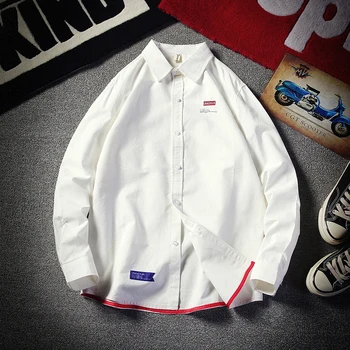 Spring New Dress Shirt Men Slim Fashion Embroidery Solid Color Trend Wild Casual Shirt Man Streetwear Long-sleeved Shirt Male
Spring New Dress Shirt Men Slim Fashion Embroidery Solid Color Trend Wild Casual Shirt Man Streetwear Long-sleeved Shirt Male