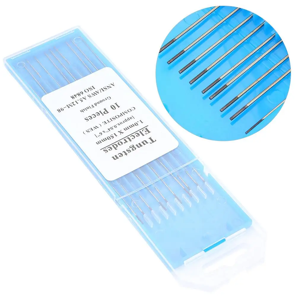 10 pcs TIG Tungsten Rod Purple Composite Tungsten Electrode Head Tungsten Needle TIG Tungsten Rod 1.0*150MM
10 pcs TIG Tungsten Rod Purple Composite Tungsten Electrode Head Tungsten Needle TIG Tungsten Rod 1.0*150MM