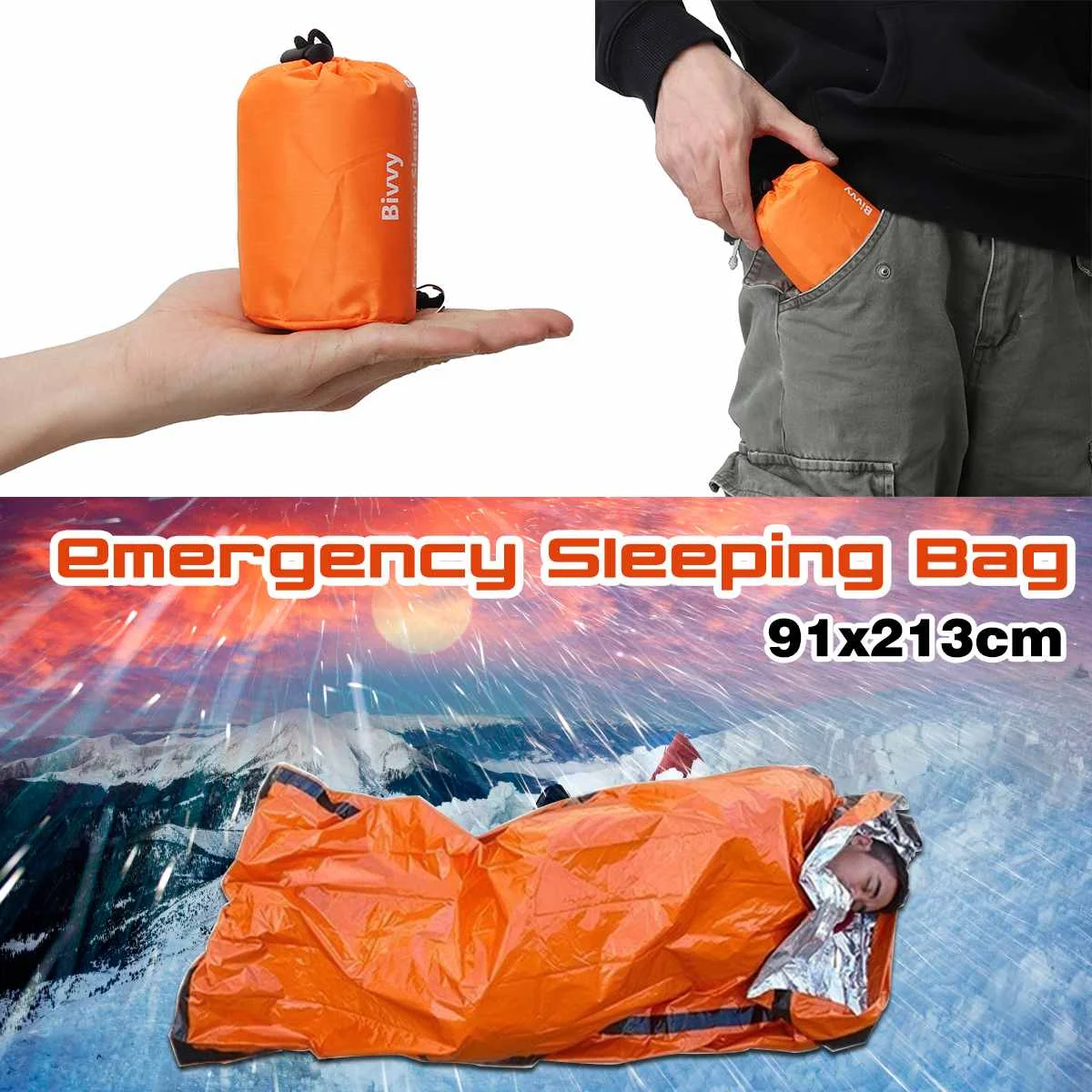 91X213CM Camping Portable Emergency Blanket First Aid Survival Rescue Curtain Life-Saving Tent Tools Survive Tool
91X213CM Camping Portable Emergency Blanket First Aid Survival Rescue Curtain Life-Saving Tent Tools Survive Tool