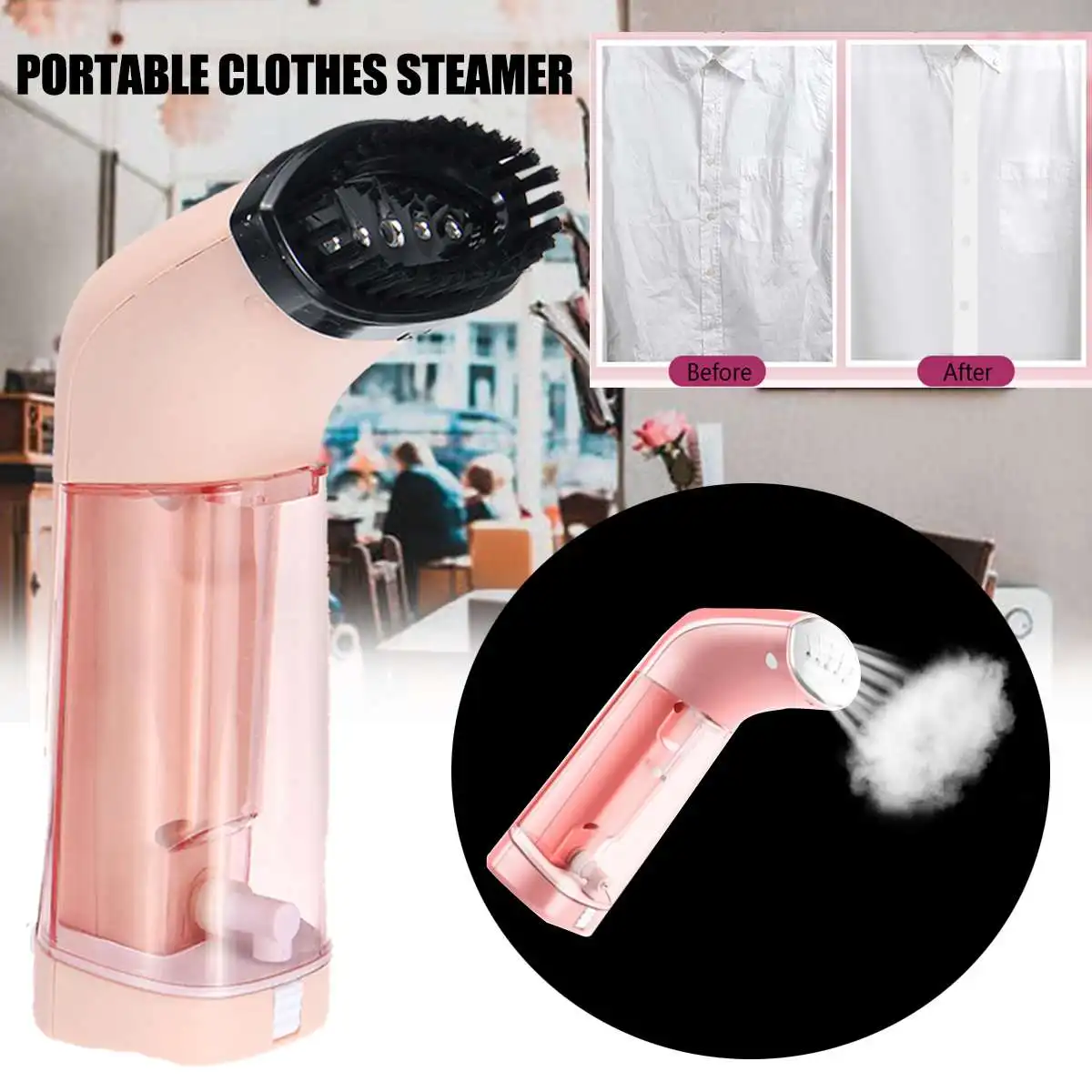 110V-240V 800W Mini Handheld Garment Steamer Household Appliance Portable Electric Steaming Laundry Clothes Iron Steamer
110V-240V 800W Mini Handheld Garment Steamer Household Appliance Portable Electric Steaming Laundry Clothes Iron Steamer