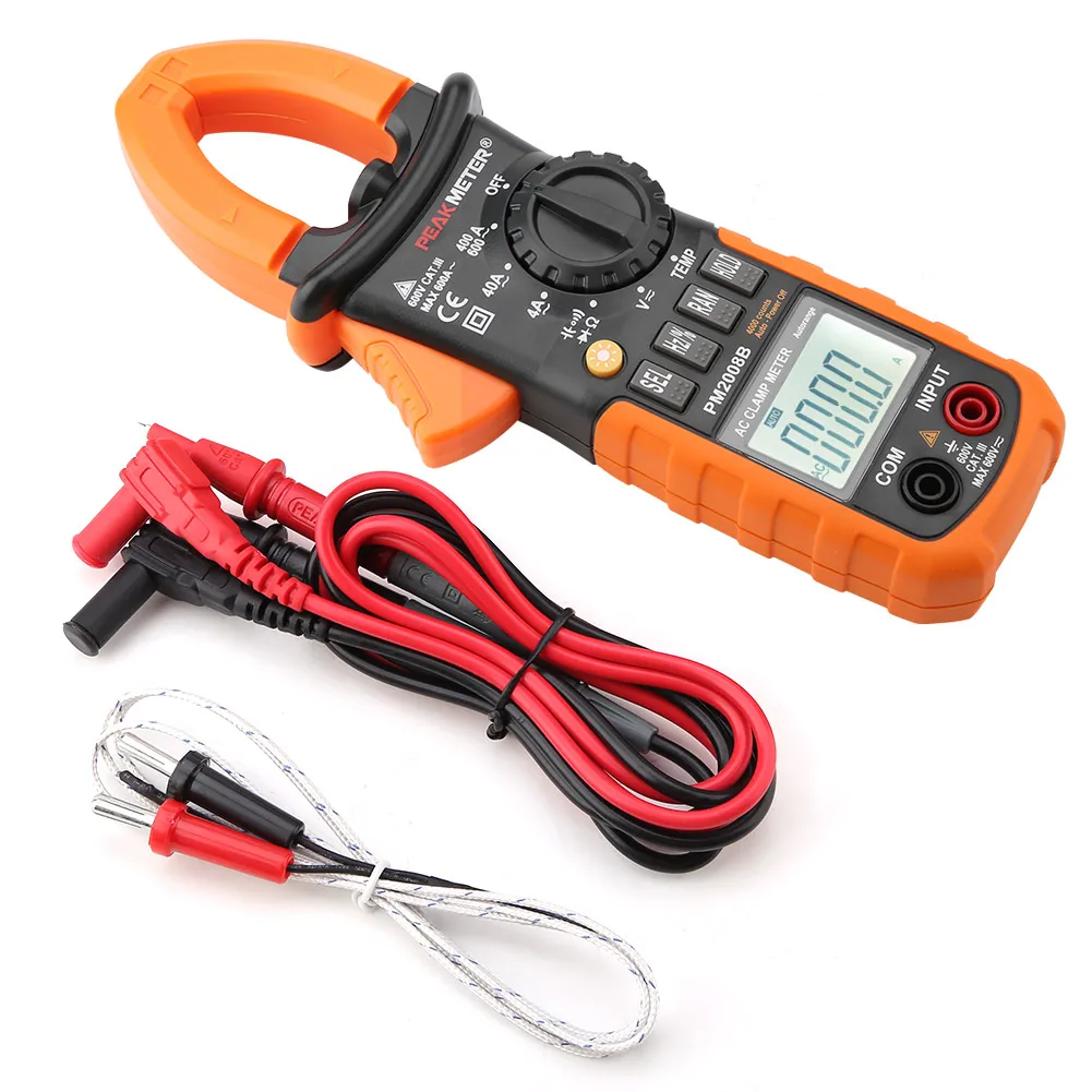 PEAKMETER Digital Voltage Meter PM2008B High Accuracy Auto Range Voltage Current Digital Clamp Multimeter
PEAKMETER Digital Voltage Meter PM2008B High Accuracy Auto Range Voltage Current Digital Clamp Multimeter