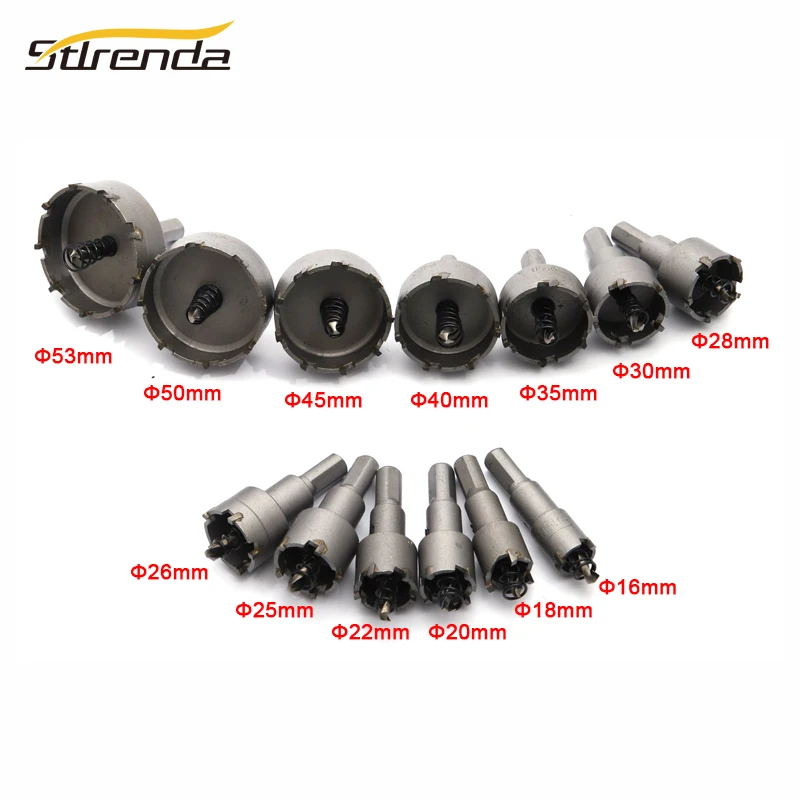 STLRENDA HSS Drill Bits Hole Saw Set Stainless Steel Metal Alloy Holesaw Milling Cutter Size 16-53mm for Woodworking Hand Tool
STLRENDA HSS Drill Bits Hole Saw Set Stainless Steel Metal Alloy Holesaw Milling Cutter Size 16-53mm for Woodworking Hand Tool