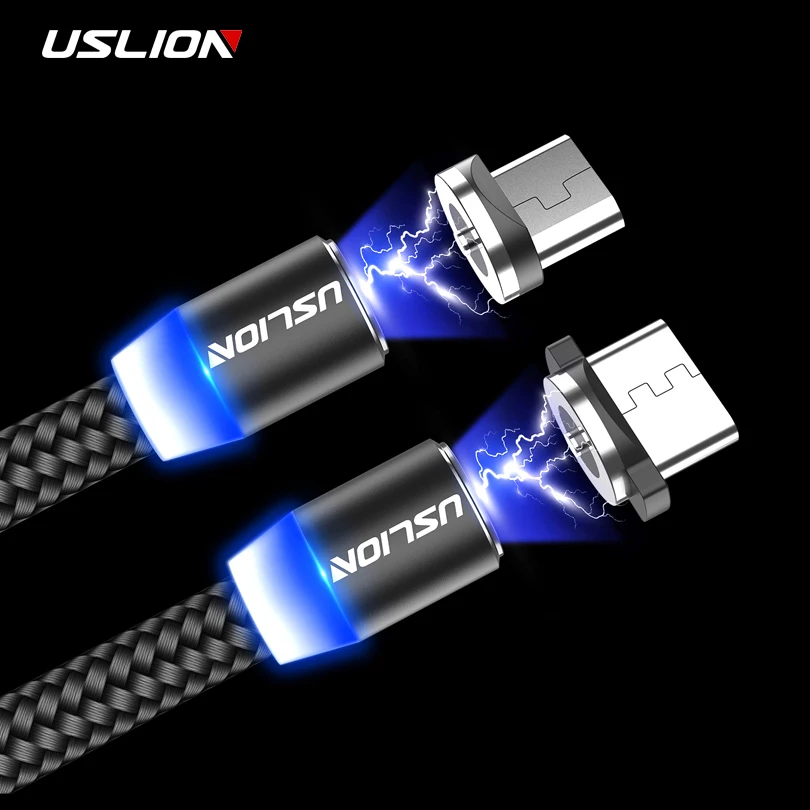 USLION Magnetic Cable 1m Micro USB Type C Cable For Samsung S10 S9 S8 Xiaomi Huawei LED Magnet Mobile Phone Charger Cable USB C
USLION Magnetic Cable 1m Micro USB Type C Cable For Samsung S10 S9 S8 Xiaomi Huawei LED Magnet Mobile Phone Charger Cable USB C