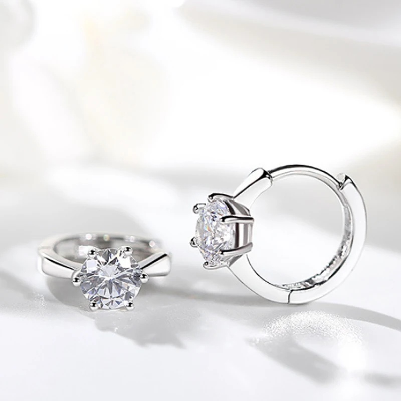 New 2019 Silver Crystal Stud Earring 1Pair Women Zircon Round Six Claw Rose Golden Golden Gift Party Gifts
New 2019 Silver Crystal Stud Earring 1Pair Women Zircon Round Six Claw Rose Golden Golden Gift Party Gifts