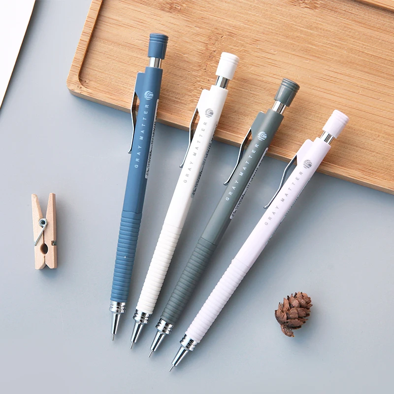 Gray matter 0.5mm non-slip soft grip Fashion solid color p05 holder durable nibs with eraser Metal Mechanical Pencil
Gray matter 0.5mm non-slip soft grip Fashion solid color p05 holder durable nibs with eraser Metal Mechanical Pencil