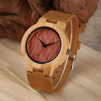 Wooden Watch for Women Quartz Brown Genuine Leather Watch Band Unique Art Red Design Analog Wood Wristwatch Lady Elegant Clock
Wooden Watch for Women Quartz Brown Genuine Leather Watch Band Unique Art Red Design Analog Wood Wristwatch Lady Elegant Clock