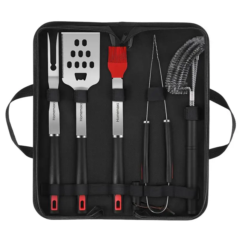 5Pcs/Set Stainless Steel BBQ Tools Set Barbecue Grill Utensils Accessories Camping Outdoor Cooking Tool Kit With Carry Bag
5Pcs/Set Stainless Steel BBQ Tools Set Barbecue Grill Utensils Accessories Camping Outdoor Cooking Tool Kit With Carry Bag