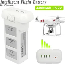 Untuk DJI Phantom 2 3 11.1V 4480 Mah 5200 MAh Drone Baterai Upgrade Kapasitas Besar Baterai Cadangan Vision + quadcopter 66.6Wh 10C(China)