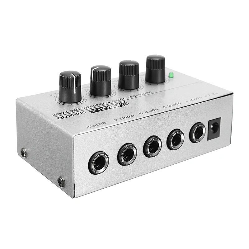 LEORY 4 Channels Line Mono Audio Mixer Mini Portable Karaoke Audio Mixer MX400 Micro Mixer Low Noise DC 12V For Family KTV
LEORY 4 Channels Line Mono Audio Mixer Mini Portable Karaoke Audio Mixer MX400 Micro Mixer Low Noise DC 12V For Family KTV