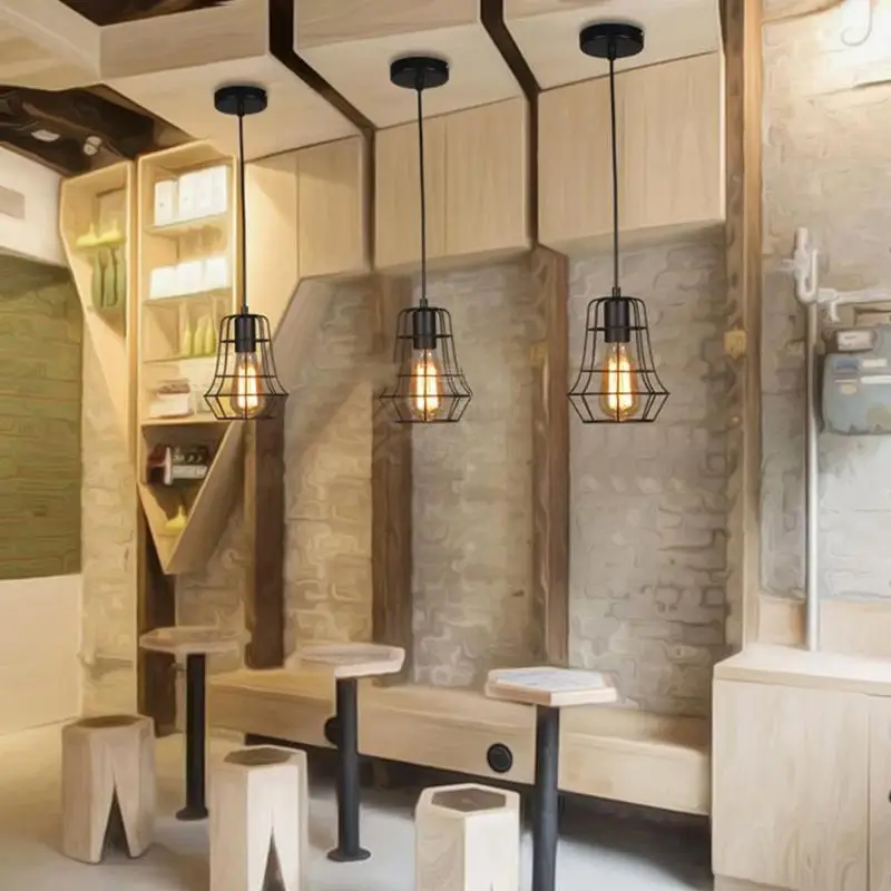 Modern Cage E27 Retro Industrial Pendant Light Minimalist Wrought Iron Pyramid Pendant Lamp Bar Coffee Shop Indoor Hanging Lamp
Modern Cage E27 Retro Industrial Pendant Light Minimalist Wrought Iron Pyramid Pendant Lamp Bar Coffee Shop Indoor Hanging Lamp