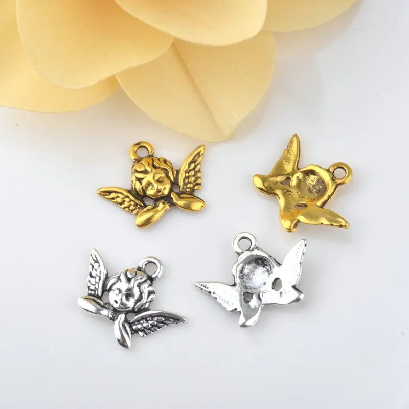 10PCS 20*11MM Antique Gold Color Plated Zinc Alloy Necklaces Pendants Angel Charms Diy Handmade Jewelry Findings
10PCS 20*11MM Antique Gold Color Plated Zinc Alloy Necklaces Pendants Angel Charms Diy Handmade Jewelry Findings