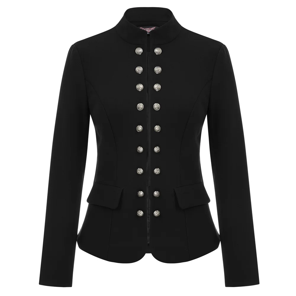 Autumn Retro Slim Fit Ladies Button Decorated Casual Outwear Jacket Stand Collar
Autumn Retro Slim Fit Ladies Button Decorated Casual Outwear Jacket Stand Collar