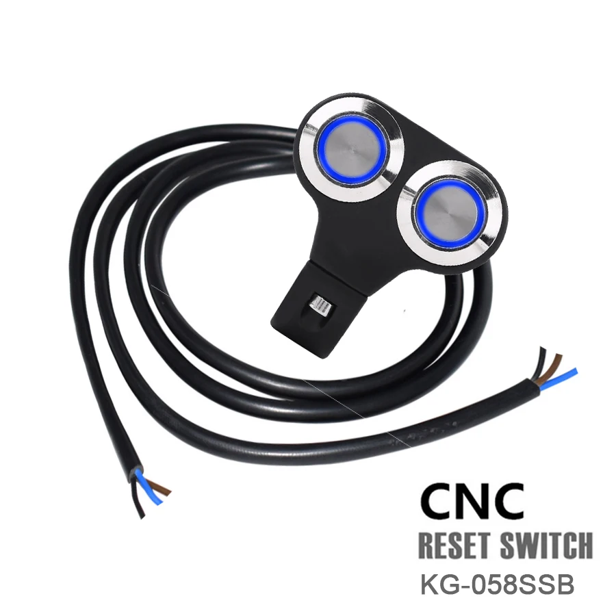 New 22mm Motorcycle Handlebar Switch Aluminum Alloy Horn Engine Start Kill Dual Button Blue LED Self-return Buttons
New 22mm Motorcycle Handlebar Switch Aluminum Alloy Horn Engine Start Kill Dual Button Blue LED Self-return Buttons