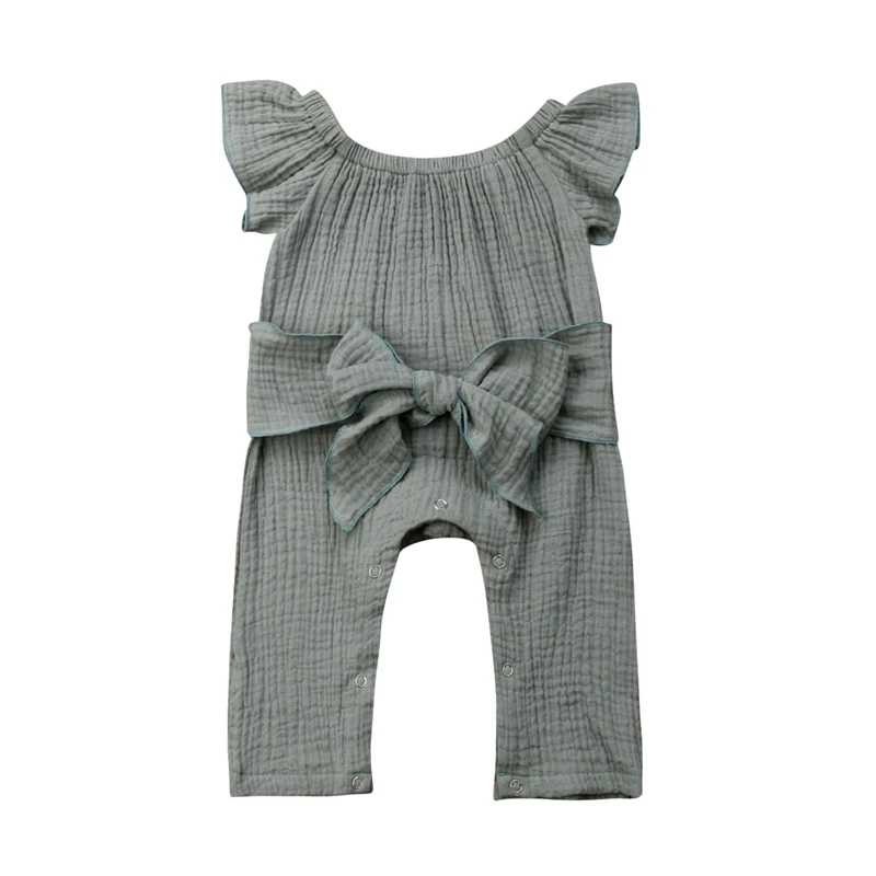 Girls Romper Summer Ruffle Off Shoulder Baby Jumpsuit Bow Baby Girl Clothes One Piece Romper Solid Color Playsuit Girls Sunsuit
Girls Romper Summer Ruffle Off Shoulder Baby Jumpsuit Bow Baby Girl Clothes One Piece Romper Solid Color Playsuit Girls Sunsuit