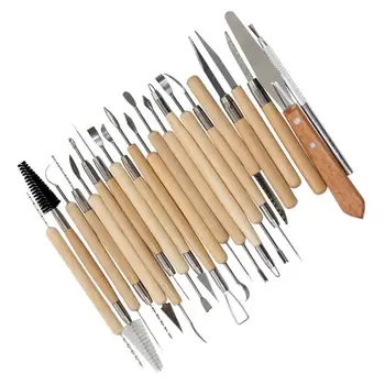 22pcs/set Carving Tools Delicate Graver Soft Clay Wood Handle Carving Pottery Tools R20
22pcs/set Carving Tools Delicate Graver Soft Clay Wood Handle Carving Pottery Tools R20