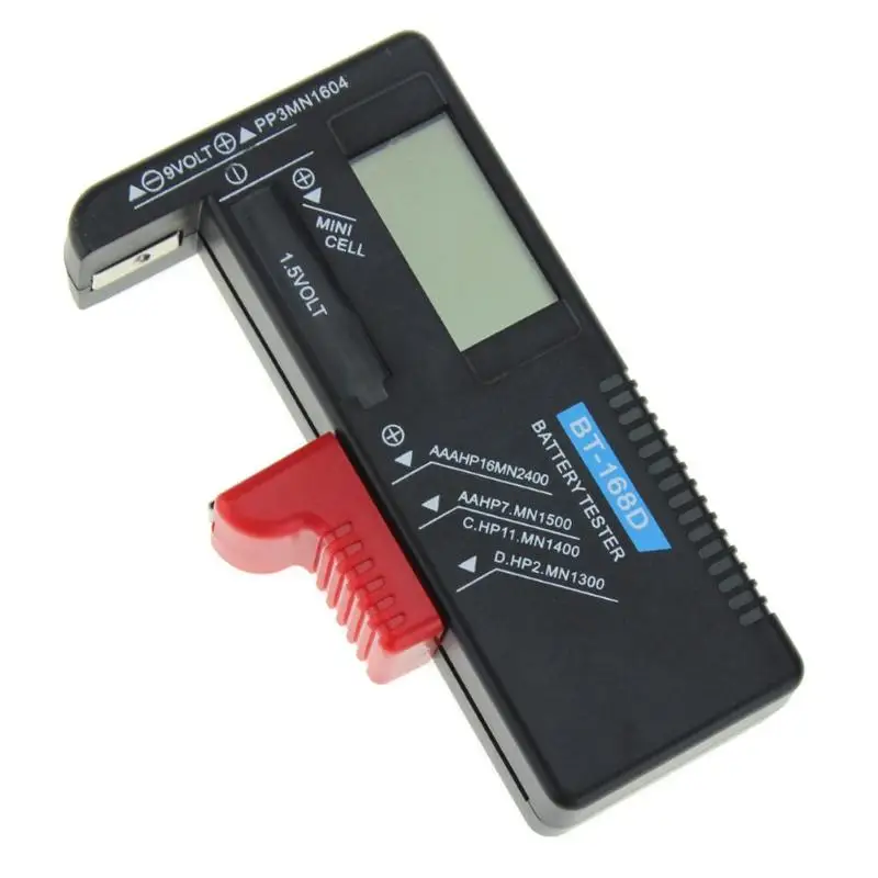 Tester Electronic Meter Testers Measure Checker for 9V 1.5V AA AAA Battery Meter Dropshipping BT168D Smart LCD Digital Battery
Tester Electronic Meter Testers Measure Checker for 9V 1.5V AA AAA Battery Meter Dropshipping BT168D Smart LCD Digital Battery