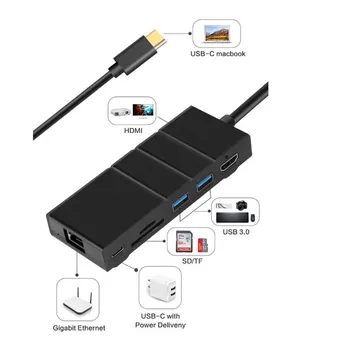 USB C to Rj45 4K HDMI USB 3.0 Type C Charging Port 7 In 1 Hub Gigabit Ethernet Lan for Mac book Pro Top USB-C Charger
USB C to Rj45 4K HDMI USB 3.0 Type C Charging Port 7 In 1 Hub Gigabit Ethernet Lan for Mac book Pro Top USB-C Charger