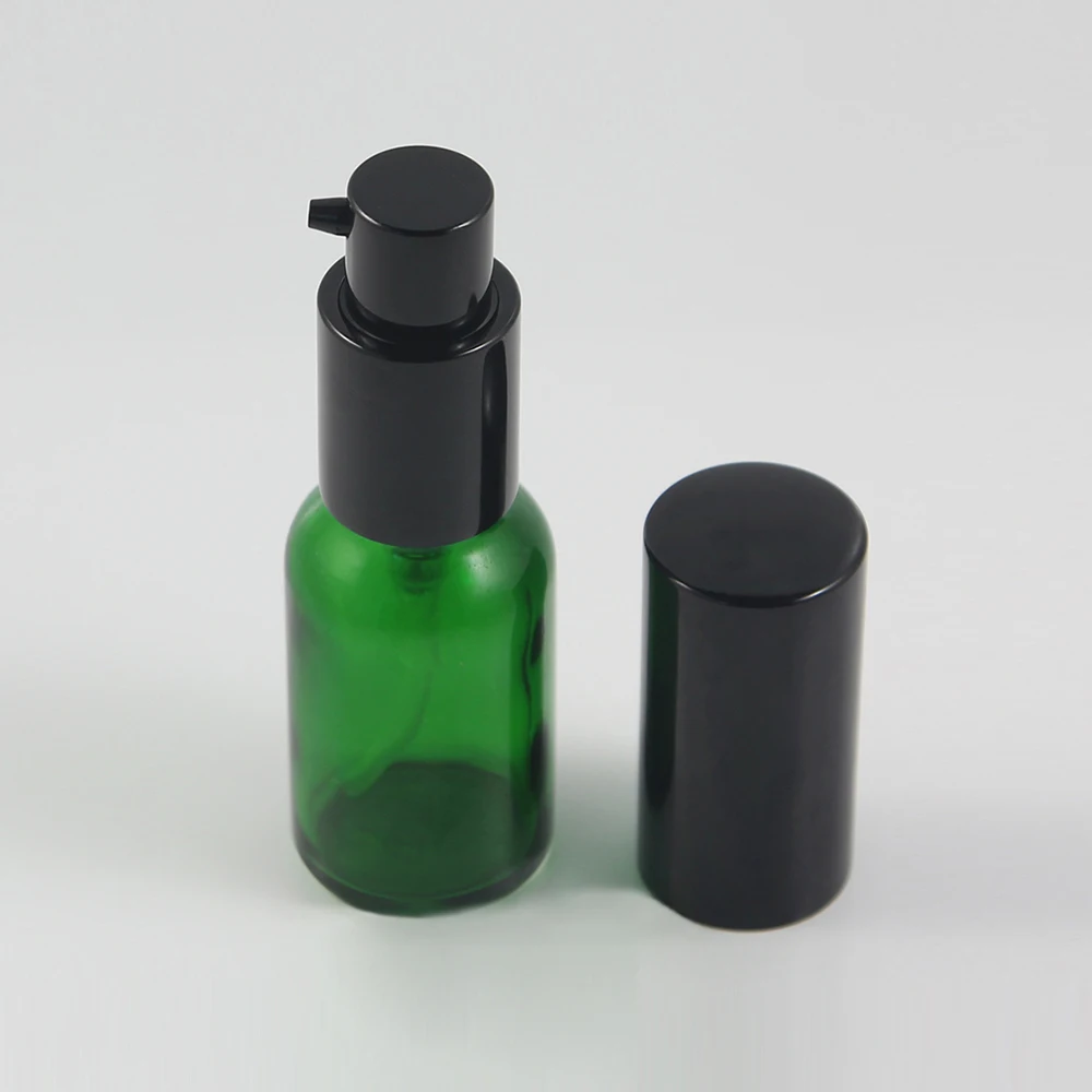 100pcs/lot green Glass lotion bottle with black pump, cosmetic container 0.5 oz serum pump bottles
100pcs/lot green Glass lotion bottle with black pump, cosmetic container 0.5 oz serum pump bottles