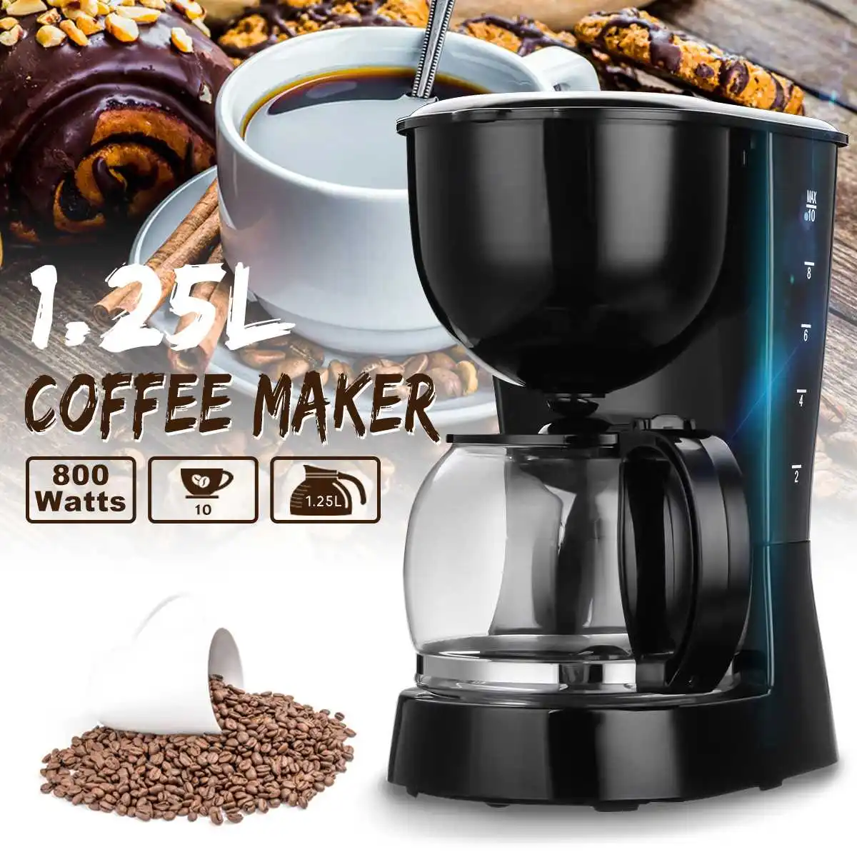 800W 0.6L Electric Drip Coffee Maker Household Tea Maker Espresso Latte Coffee Pot Home Office Cafe Coffee Making Machine
800W 0.6L Electric Drip Coffee Maker Household Tea Maker Espresso Latte Coffee Pot Home Office Cafe Coffee Making Machine