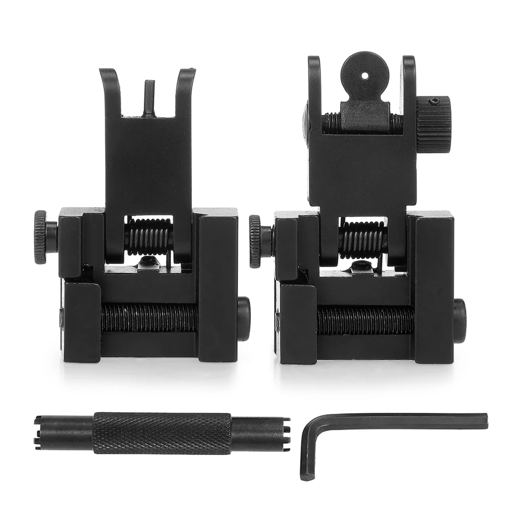 Flip Up Iron Sights Folding Rapid Transition Backup Front and Rear Iron Sights Set with Adjustment Tool
Flip Up Iron Sights Folding Rapid Transition Backup Front and Rear Iron Sights Set with Adjustment Tool