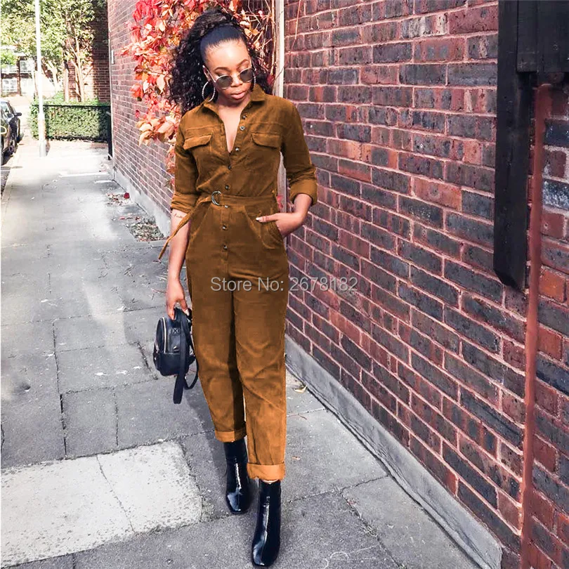 Corduroy Zipper Shirt Jumpsuit For Bodycon Bandage Bodysuit Elegant Women Long Sleeve Fashion Wide Leg Jumpsuit Slim
Corduroy Zipper Shirt Jumpsuit For Bodycon Bandage Bodysuit Elegant Women Long Sleeve Fashion Wide Leg Jumpsuit Slim