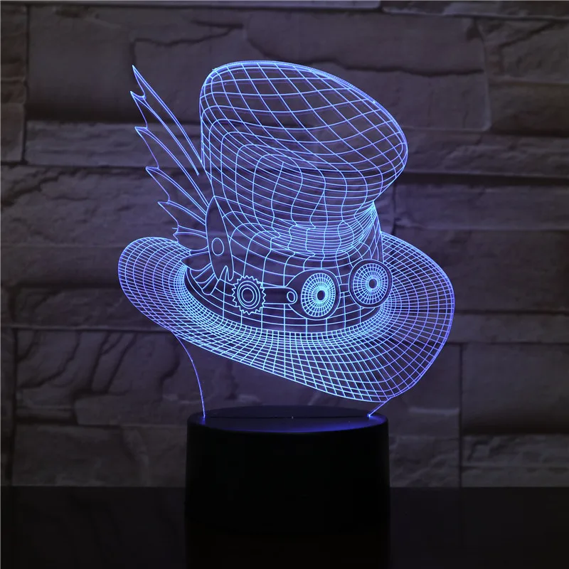 Акриловая настольная лампа Magic game hat, 7 цветов, 3D лампа, новинка, светодиодный ночсветильник, домашний декор, светильник лампа, Прямая поставка 2309
Акриловая настольная лампа Magic game hat, 7 цветов, 3D лампа, новинка, светодиодный ночсветильник, домашний декор, светильник лампа, Прямая поставка 2309