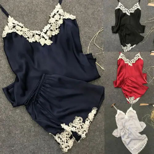 2PC Sexy Lingerie Womens Silk Lace V Neck Robe Dress Babydoll Nightdress Nightgown Satin Sleepwear Pyjama Set
2PC Sexy Lingerie Womens Silk Lace V Neck Robe Dress Babydoll Nightdress Nightgown Satin Sleepwear Pyjama Set