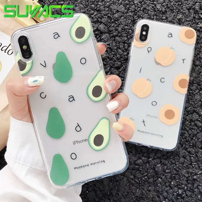 SUYACS Phone Case For iPhone 6 6S 7 8 Plus X XS MAX XR Cute Peach Avocado Transparent Soft TPU Phone Case Shell Fundas Coque
SUYACS Phone Case For iPhone 6 6S 7 8 Plus X XS MAX XR Cute Peach Avocado Transparent Soft TPU Phone Case Shell Fundas Coque