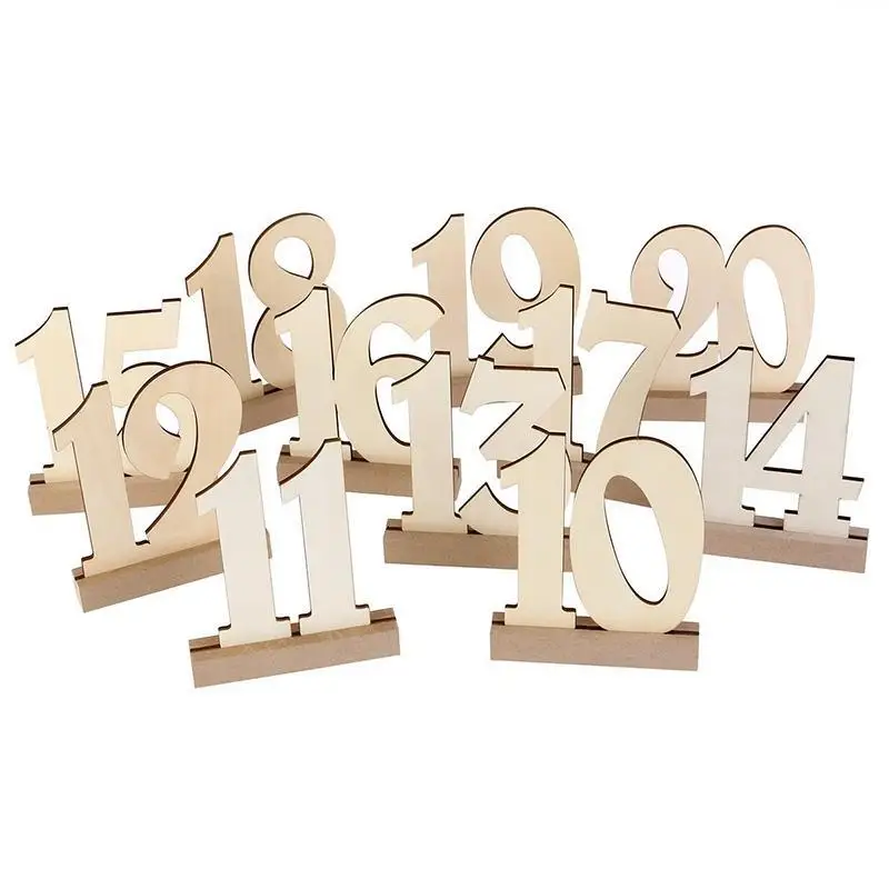 Adeeing Wedding Supplies 1 To 20 Wooden Table Numbers With Holder Base For Home Decoration Catering Reception New Year
Adeeing Wedding Supplies 1 To 20 Wooden Table Numbers With Holder Base For Home Decoration Catering Reception New Year