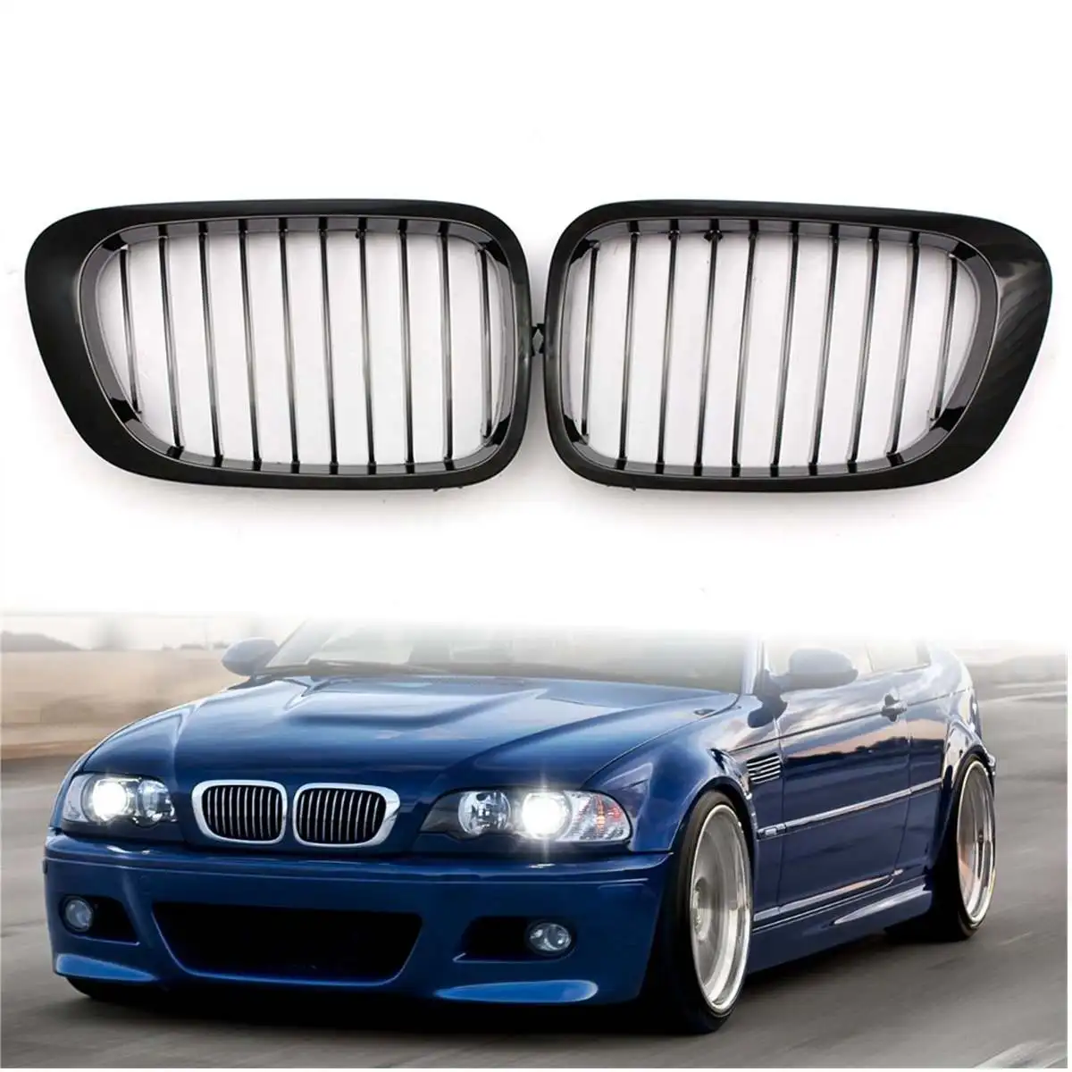 Pair Gloss Black Front Kidney Grill Grille for BMW E46 3-Series 325Ci 330Ci 323Ci 328Ci Car Racing Grills
Pair Gloss Black Front Kidney Grill Grille for BMW E46 3-Series 325Ci 330Ci 323Ci 328Ci Car Racing Grills