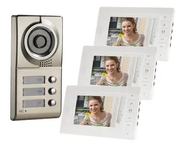 CUSAM 7 Inch LCD Video Door Phone Intercom Doorbell 3 Monitors Kit Two-way Access Control Home Security Camera For 3 Apartments
CUSAM 7 Inch LCD Video Door Phone Intercom Doorbell 3 Monitors Kit Two-way Access Control Home Security Camera For 3 Apartments