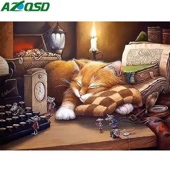 AZQSD Oil Painting By Numbers Sleeping Cat Hand Painted Canvas Modern DIY Wall Picture For Living Room Home Decor SZYH6316
AZQSD Oil Painting By Numbers Sleeping Cat Hand Painted Canvas Modern DIY Wall Picture For Living Room Home Decor SZYH6316