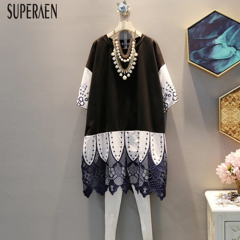 SuperAen 2019 Summer New Fashion Women Dress Cotton Casual Loose Pluz Size Dress Female Round Collar Women Clothing
SuperAen 2019 Summer New Fashion Women Dress Cotton Casual Loose Pluz Size Dress Female Round Collar Women Clothing