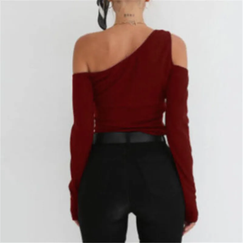 Women Sexy One Shoulder T-Shirts 2019 Casual Autumn Spring Slim Fit Solid Bodycon Long Sleeves Tops T Shirt Sexy Female T-shirt
Women Sexy One Shoulder T-Shirts 2019 Casual Autumn Spring Slim Fit Solid Bodycon Long Sleeves Tops T Shirt Sexy Female T-shirt