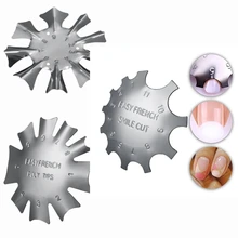 3/1 Pcs Cortador de Unha Stencil Fácil Borda Linha Aparador de Unhas Manicure Francês Prego Projeto Da Arte do Prego Placa De Arte styling Ferramenta 3 Estilo(China)