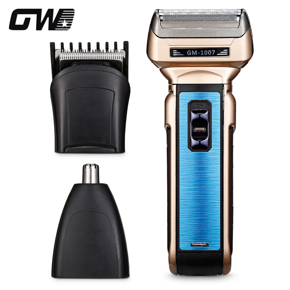 GW - 1007 3-In-1 Rechargeable/Electric Men Shaver Nose Hair Trimmer Clipper 100 - 240V Twin Blade Portable Shaving Machine
GW - 1007 3-In-1 Rechargeable/Electric Men Shaver Nose Hair Trimmer Clipper 100 - 240V Twin Blade Portable Shaving Machine